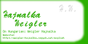 hajnalka weigler business card